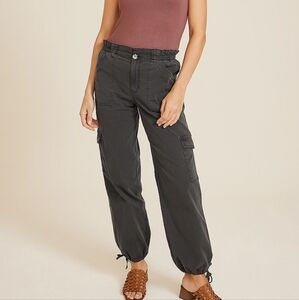 Maurices High Rise Utility Straight Pant Graphite Slate XXL